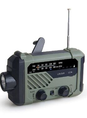 Portable Solar Hand Crank Radio AM FM Emergency Radio with