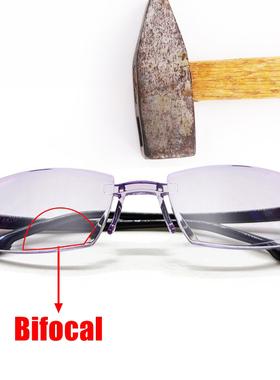 Men Women Rimless Reading Glasses Bifocal Far Near Anti Blu
