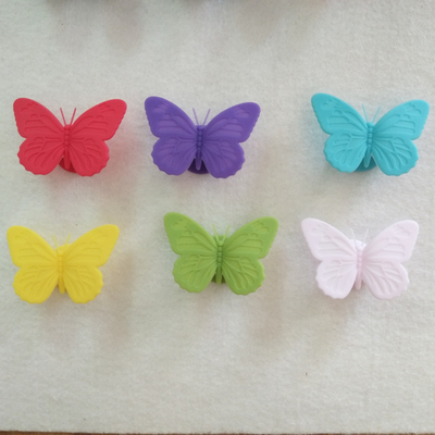 6pcs/set Silicone Wine Glass Flower Mark Recognizer