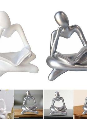 Modern Abstract Thinker Statue, Shelf Collection Craft
