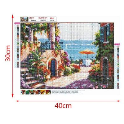 K1MF Rumah DIY 5D Bor Penuh Lukisan Berlian Bordir Kruistik