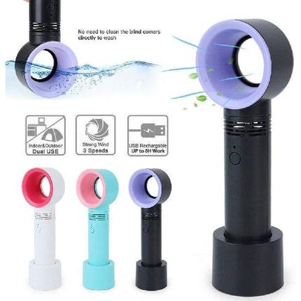 Portable Bladeless Fan USB Rechargeable Handheld Mini No Lea