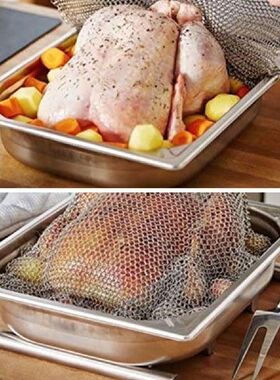 Silver Stainless Steel Cast Iron Cleaner Chainmail Scrubber