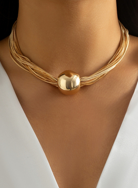 Ingemark Gothic Twisted Chunky Chain Necklace for Women Vint