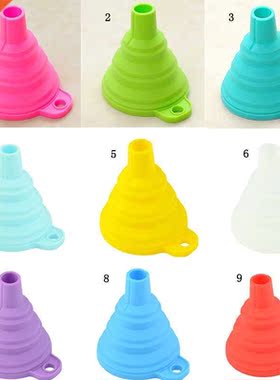 Foldable Funnel Silicone Collapsible Portable Funnels for Fu
