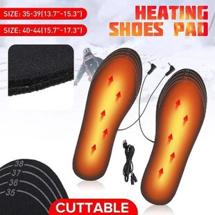 USB Heated Shoe Insoles Electric Foot Warming Pad Feet