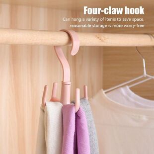 Rotated Hanger Hooks Wardrobe Clothes Rack Hanger Organizer