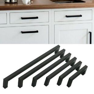 Black Cabinet Handle Square Furniture Hardware Stainless