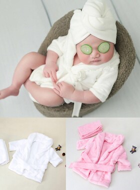 New Baby Bathrobes Bath Towel Solid Color Warm Baby Hooded