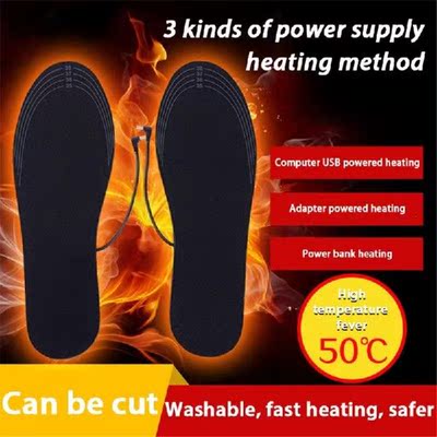USB Heated Shoe Insoles Remote Control Heating Insoles