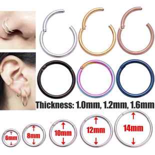 New Arrival 0.8mm Surgical Steel Small Nose Rings Mixed