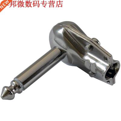 1/4 inch Haakse Stekkers TS Mono Platte Lage Profiel Pannenk