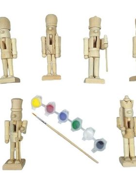 2021 Nutcracker Soldier Puppet White Embryo Walnut