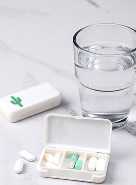5 Pcs Boxes 3 Grids Vitamin Case Medication Holder