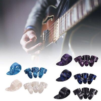 4pcs Guitar Plectrums Sheath Thumb Finger Picks for