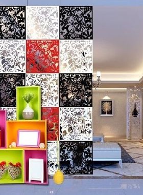 Elegant & Versatile Hanging Room Divider (12 Panel - Red