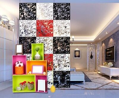 Elegant & Versatile Hanging Room Divider (12 Panel - Red