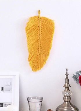 Woven Feather Tapestry Soft Fine Workmanship Cotton Macrame