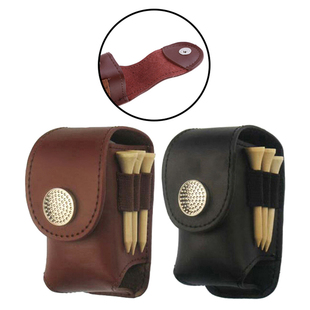 Portable Golf Ball Holder Waist Pouch Bag Leather Cool Golf