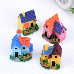 1 Pcs Random Color Miniature House Villa Woodland Fairy Figu