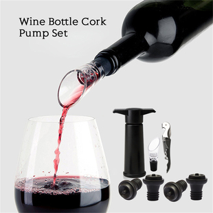Wine Bottle Stopper Stainless Pump Champagne Cork Cap Leakag