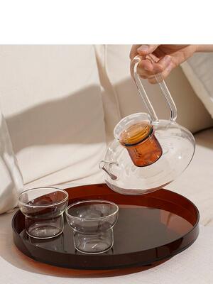 Heat-Resistant Glass Kombucha Teapot Nordic Tea Set Home
