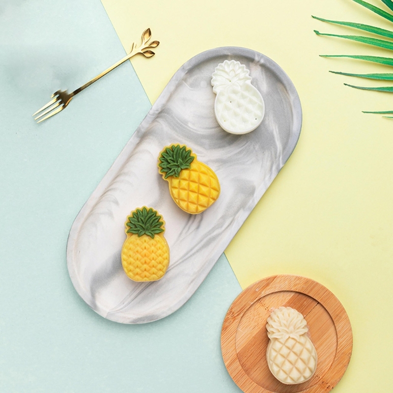 P82C Plastic Mooncake Mold 50g Cookie Cutter with Pineapple