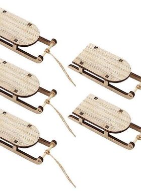 5PCS Desktop Sleigh Decoration Miniature Sleigh Figurine