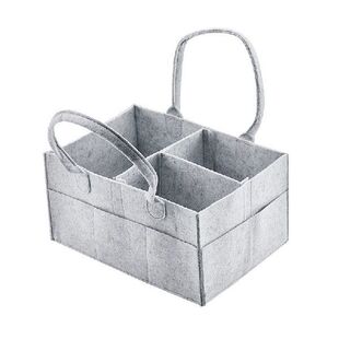 Baby Diaper Organizer Caddy Felt Compartments Mommy Handbag