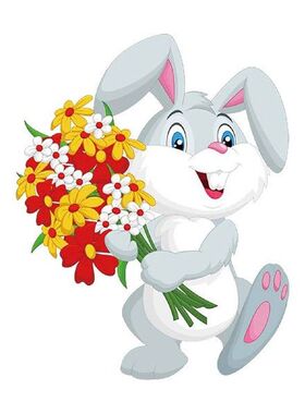 Adhesive Letters 2 Inch Easter Heat Transfers Rabbit Bunny