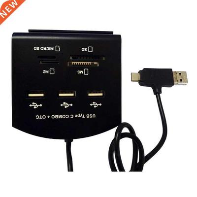 plastic type-c hub + card reader multi-function mobile phone