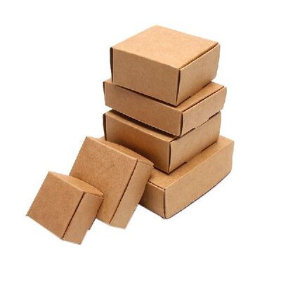 Hande Made Kraft Paper Cube Box Wedding Favor Candy Gift