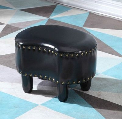 American wooden leather stool sofa stool household living