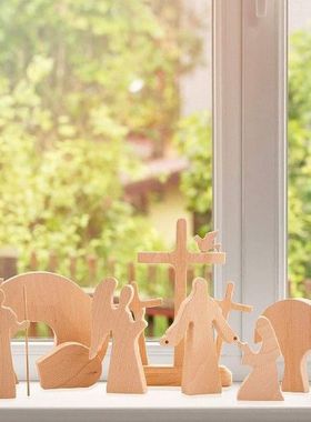 Easter Decorations Spring Easter Nativity Scene Cross Risen