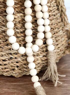 DIY Wooden Home Decoration Handmade Garland With Jute Rustic