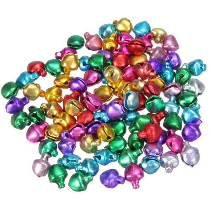 100Pcs Jingle Bells Metal Loose Beads Small Craft For
