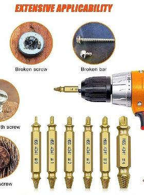 5/6 PCS Damaged Screw Extractor Drill Bit Set Stripped