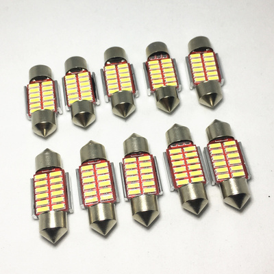 10PCS Car Festoon 31mm 36mm 39mm 42mm LED Bulb C5W Super Bri