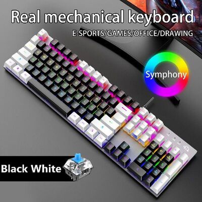 104 Keys Gaming Mechanical Keyboard Wired Keyboard Color