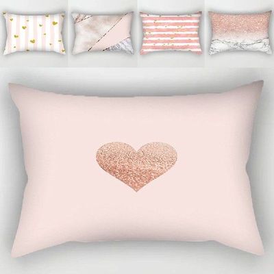 Rectangle Cushion Cover 30x50cm Polyester Throw Pillow Rose