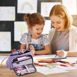 Canvas Tall Storage Bag Marker Pencil Case Stationery Bag