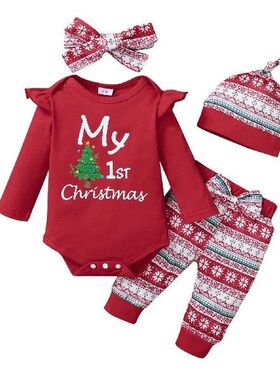 Newborn Set Baby Girls Christmas Clothes Infant Girls Long