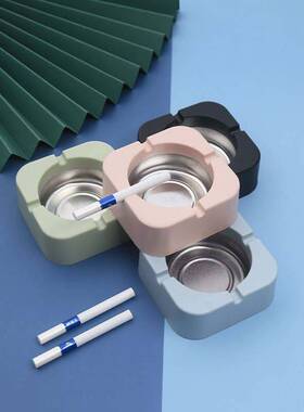 Desktop Ash Tray For Smoking Area SquareRound Ashtray