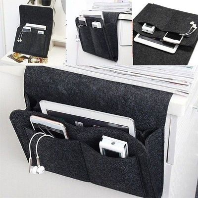 Felt Bedside Storage Bag Organizer Bed Desk Bag Sofa TV
