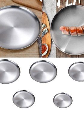 Thick Stainless Steel Tray Fruit Dish Barbecue Buffet