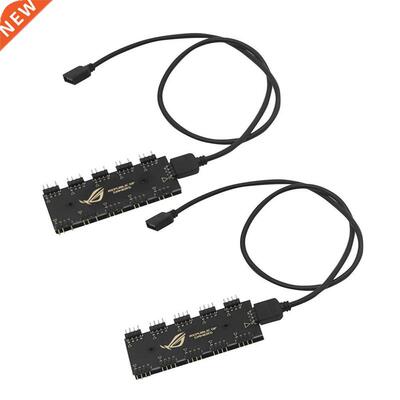 5V 3Pin/12V 4Pin RGB Synchronization HUB Splitter 1 to 10 RG