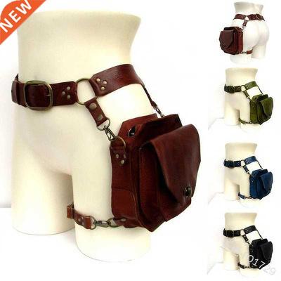 Medieval Waist Ring Belt Pouch Steampunk Leather Fanny Bag F