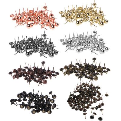 100pcs Antique Brass Upholstery Nails Furniture Tacks