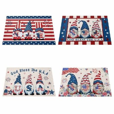 4th Of July Table Linens Gnomes Table Mats Independence Day