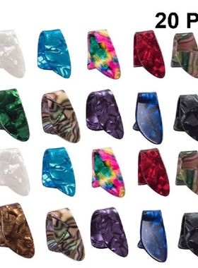 20pcs Thumb Picks Plectrums Celluloid Finger Picks for Guita